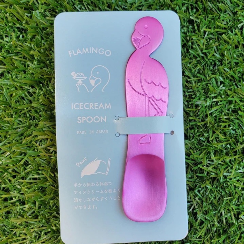 NEW Pink Flamingo Mini Ice Cream Spoon from Japan